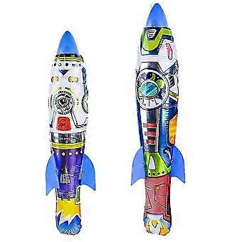 2Pcs aufblasbare Rakete Spielzeug Outdoor Flying Rocket Spielzeug Werfen Rakete Spielzeug Outdoor Sport Spielzeug