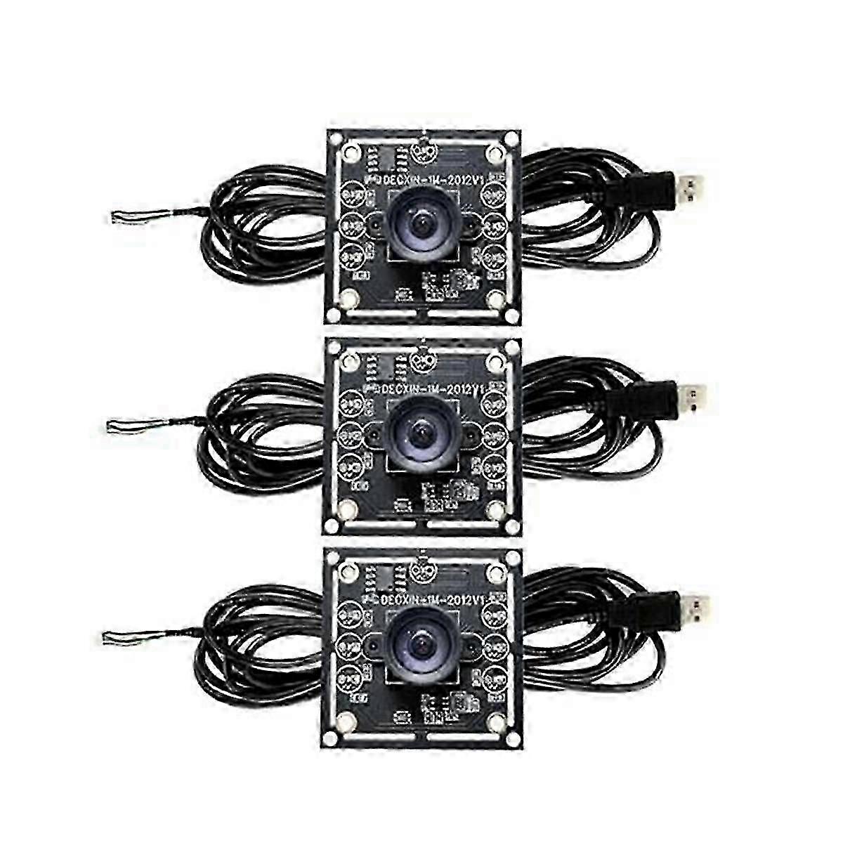 3pcs 1280x720 USB Camera Modules OV9732 Sensor 3m Cable