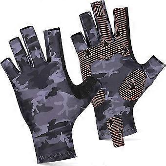 UV-Schutz Angelhandschuhe, fingerlose Sonnenschutzhandschuhe zum Segeln, Paddeln, Kajak, Wandern, Fliegenfischen Handschuhe