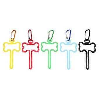 5pcs Pet Garbage Bag Fixing Clamps Dog Poop Bag Holders Pet Poop Pouches Clips