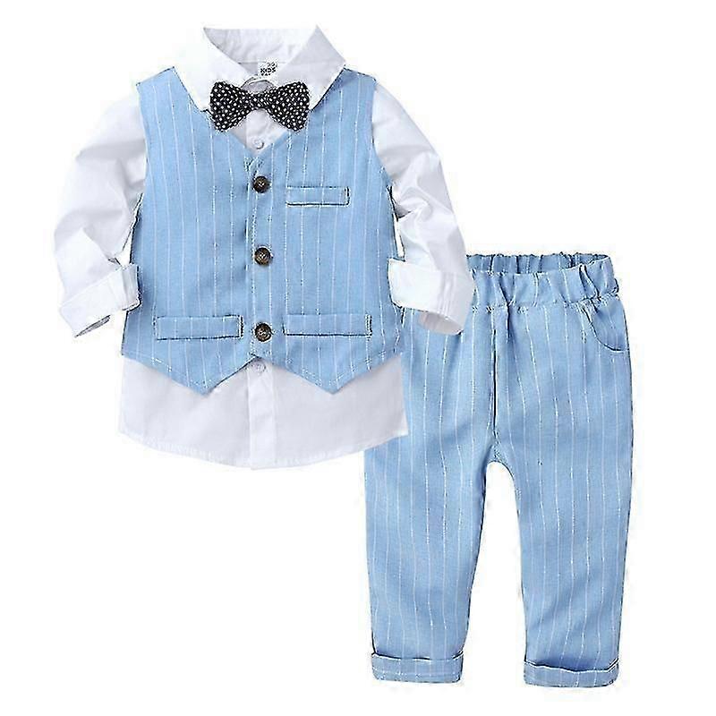 3Pcs Petits Garçons Gentleman Costume Formel Ensemble