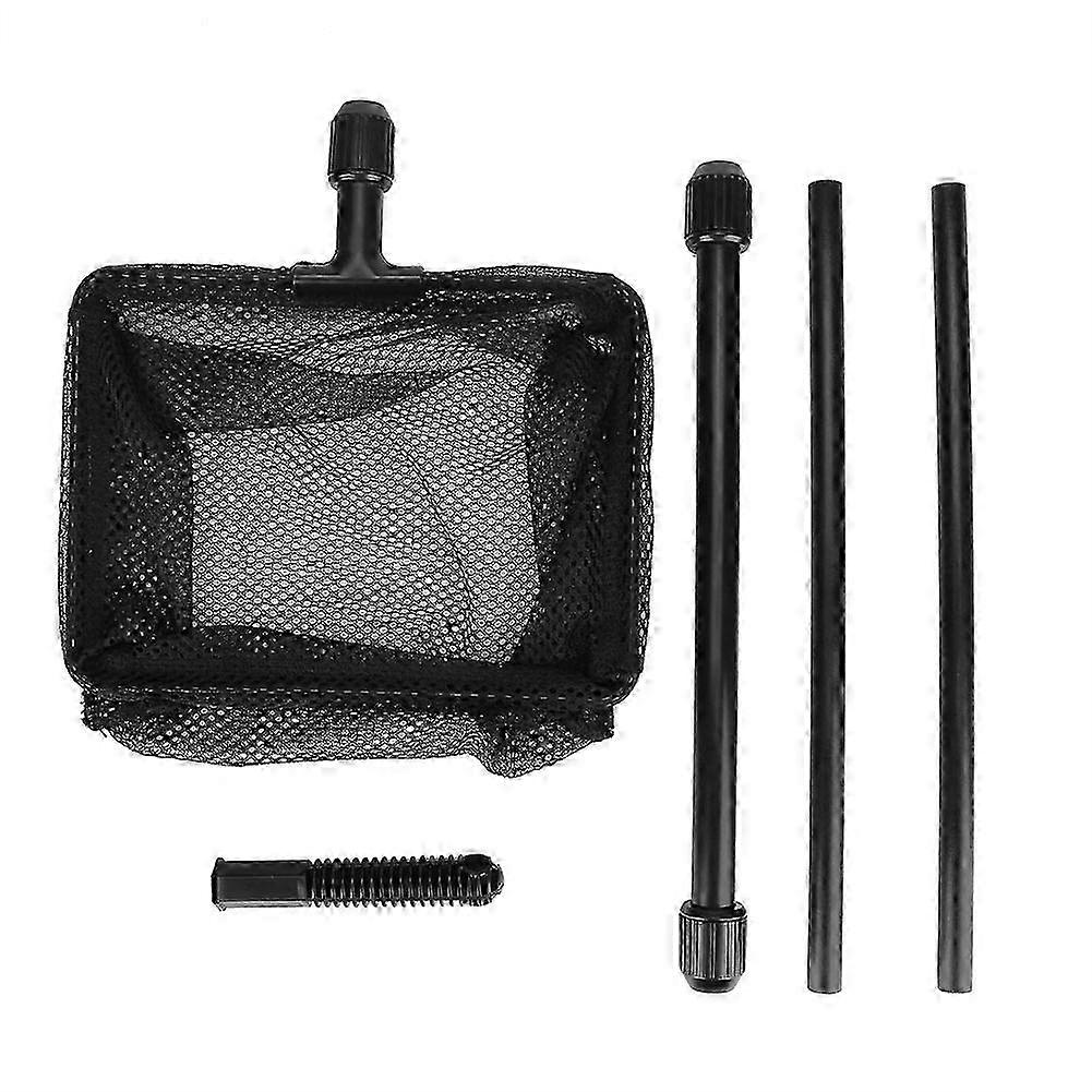 Retractable fishing net compatible with aquariums, floating objects, cleaning tools M
