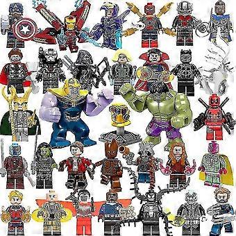 Marvel Avengers Comic Mini Figures Set of 32 Dc Minifigure Heroes Gift for Kids