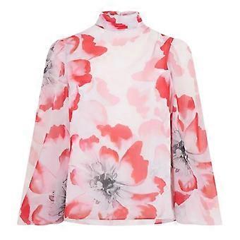 Ted Baker Womens/Ladies Floral High-Neck Relaxed Fit Balloon Sleeve Blouse