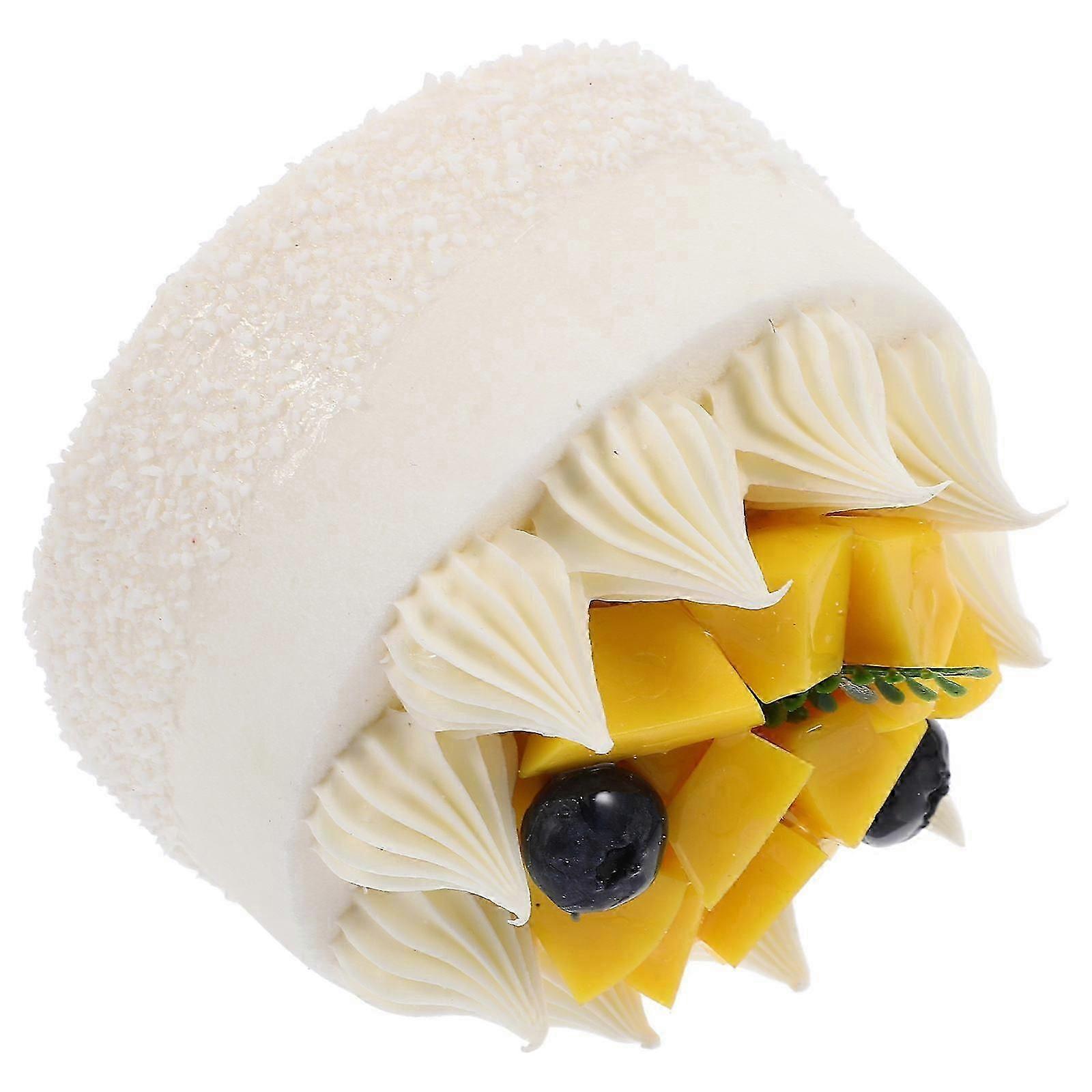 Fake Cake Props for Decoration 3Pcs Simulated Fruit Cake Model Set