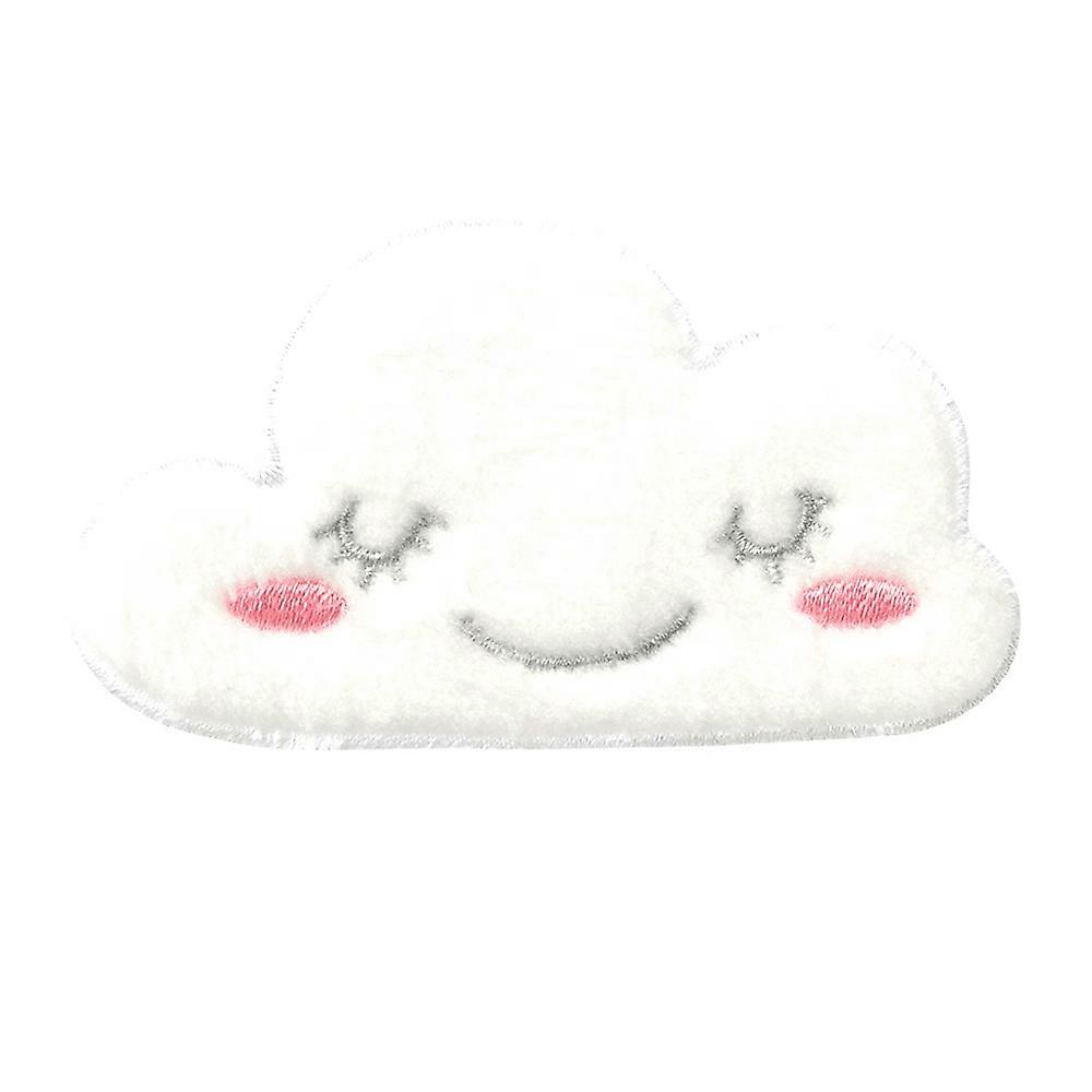 Patch / iron-on patch - cloud plush - white - 4,5x7,8cm - iron-on patches