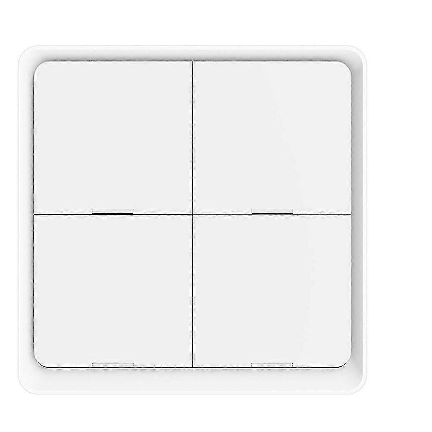 4 Gang Tuya ZigBee Wireless 12 Scene Switch Push Button Controller Battery Powered Automation Scenar