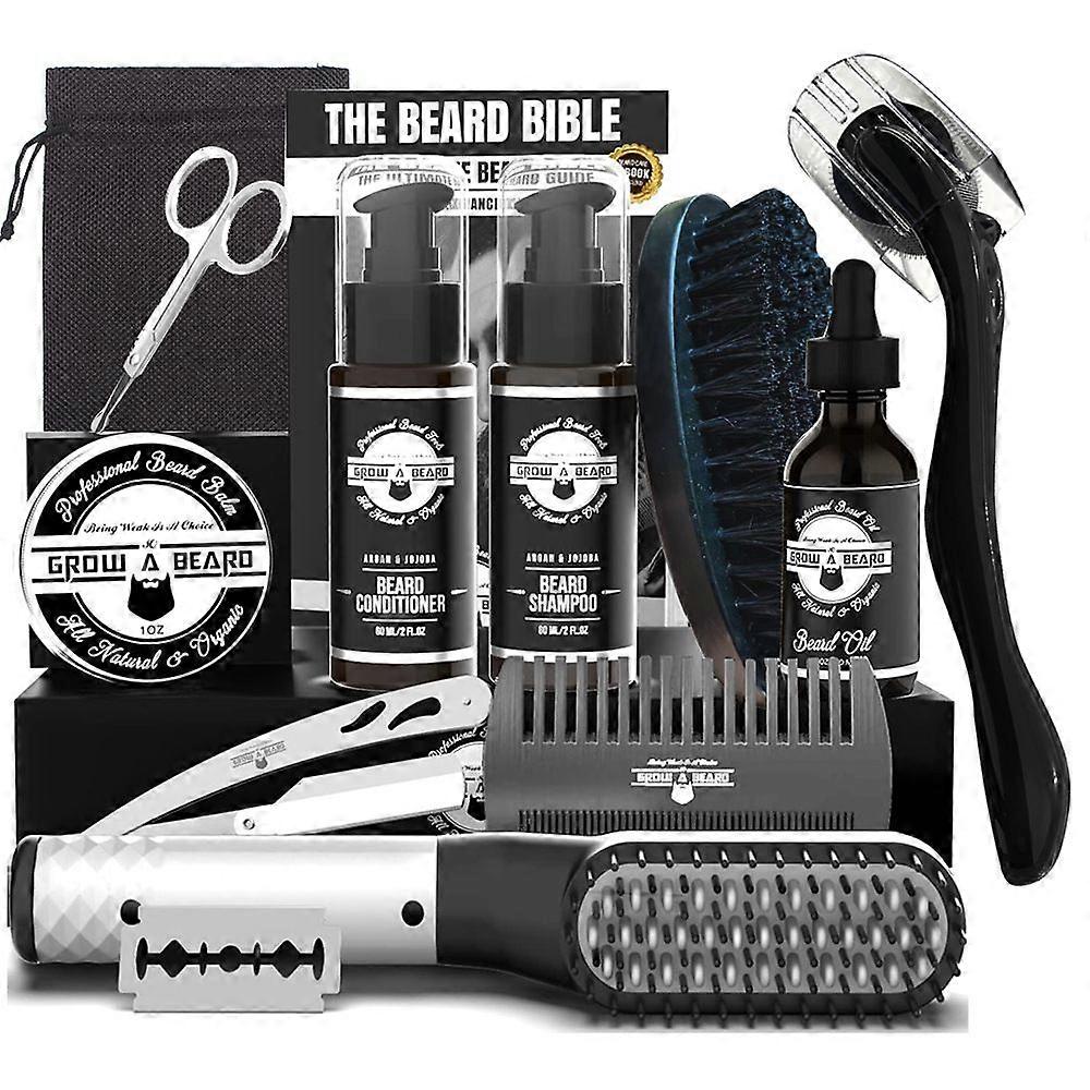 12PCS Beard Straightener Comb Set Silver