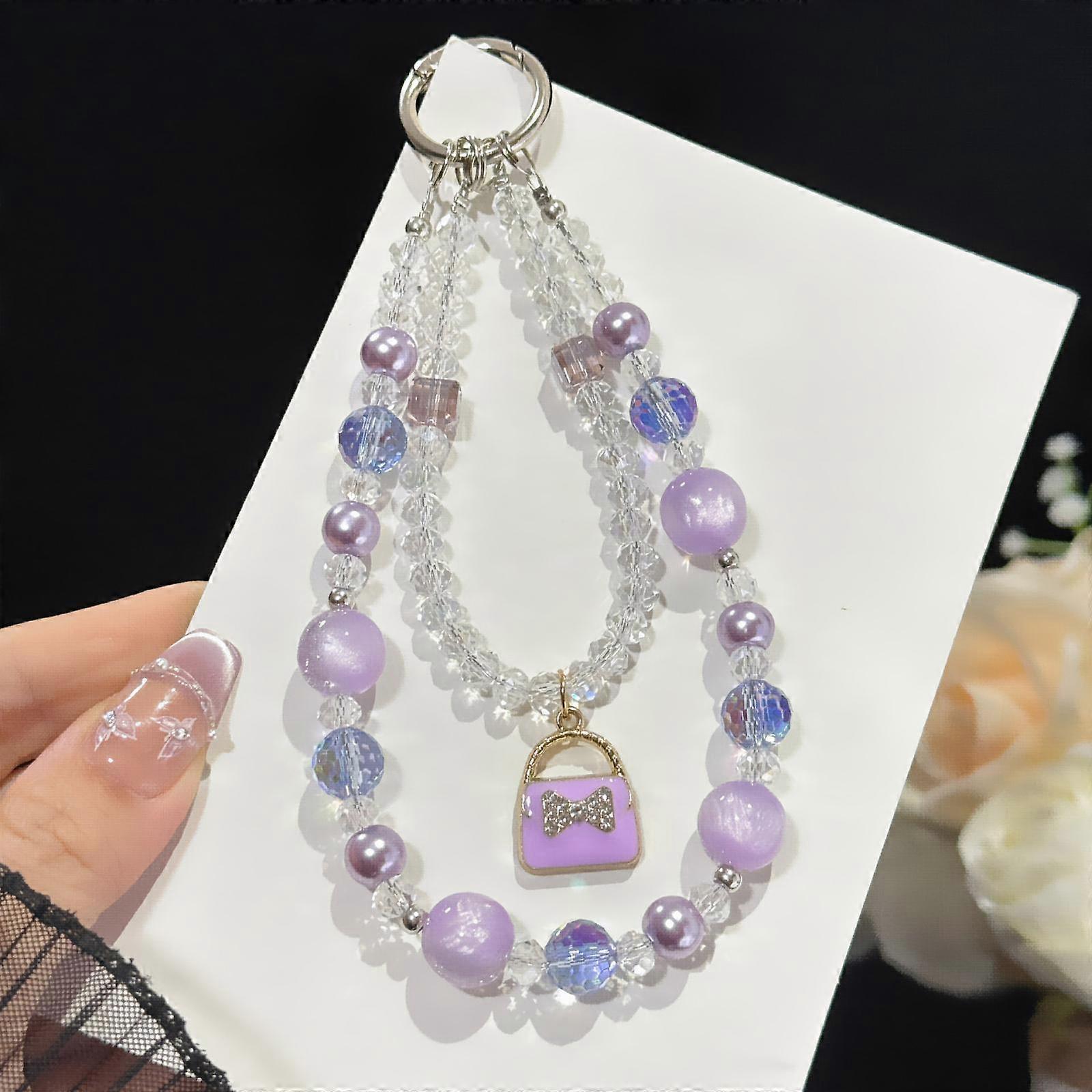 Mini Bag Iridescent Bead Double-layer Crystal Chain