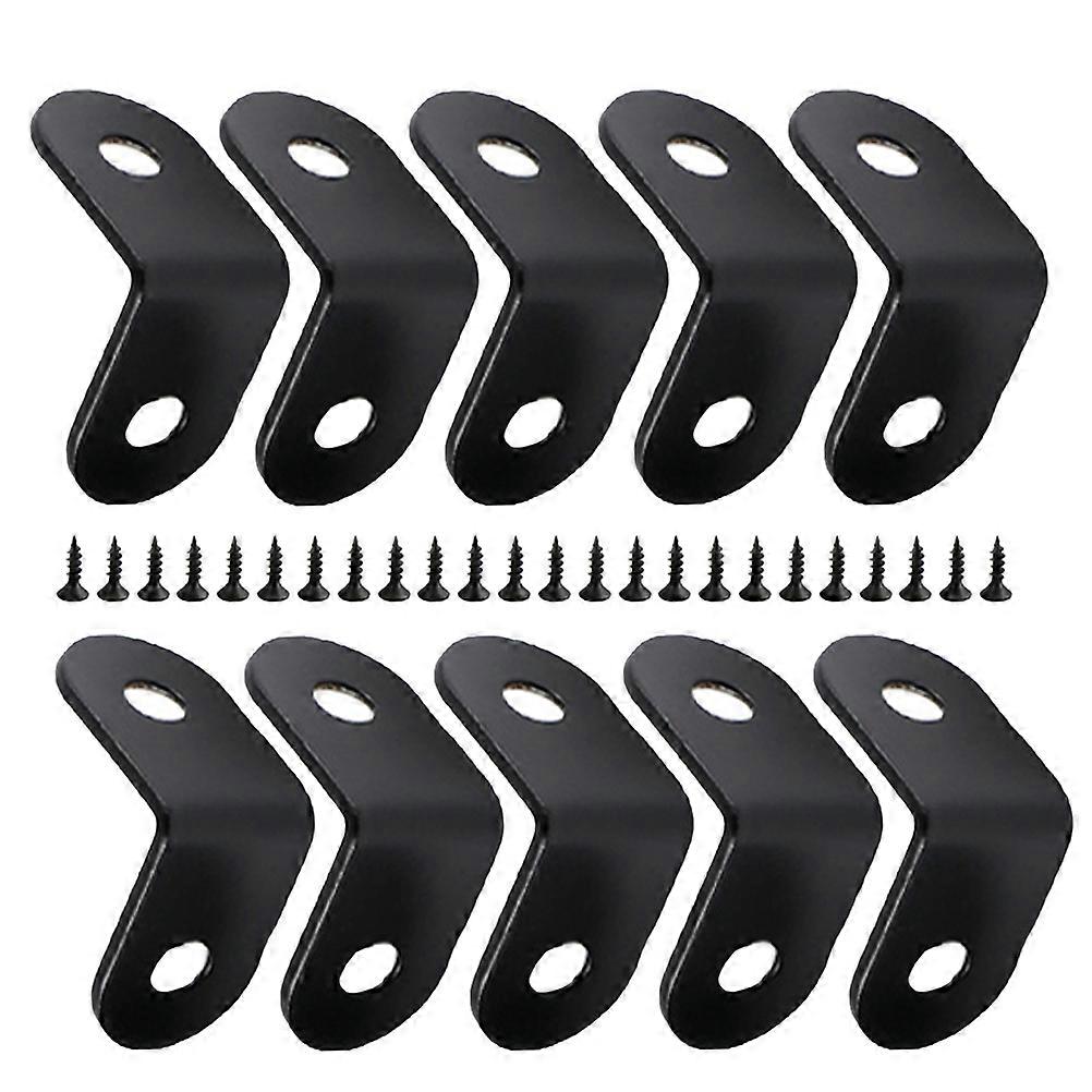 20pcs Corner Brackets L Brackets Cabinet Shelf Brackets L-shaped Right Angle Bracket