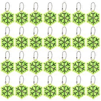 50PCS reflektierende Schneeflocke Schlüsselanhänger: im Dunkeln leuchtender Rucksack Charm - Sicherheitsanhänger Tag für Schultaschen für Kinder Schultaschen Weihnachtsfeier Gastgeschenke & Winter Zugang