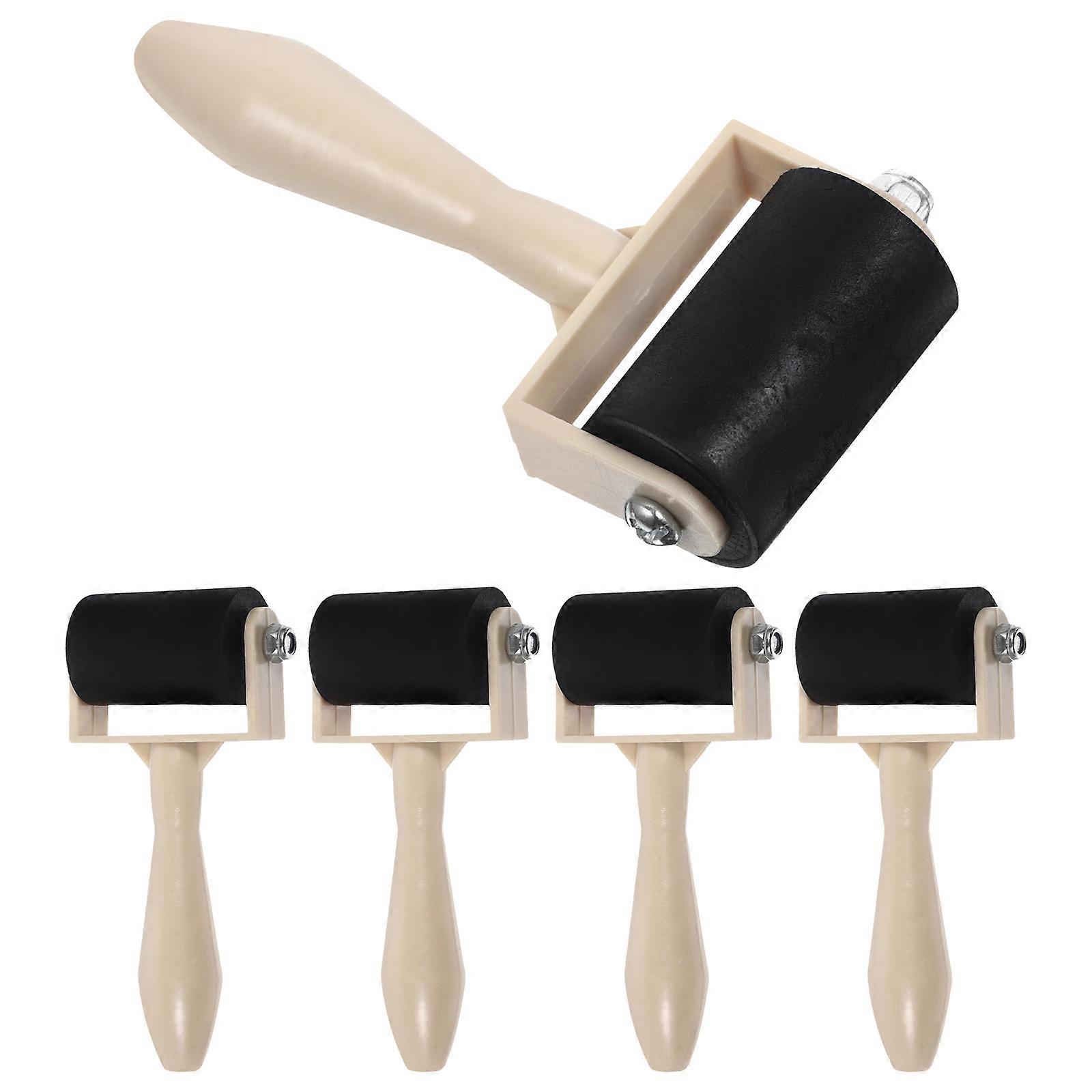 5 Pcs Printmaking Rollers Practical Printmaking Roller Brayer Printing Glue Stick
