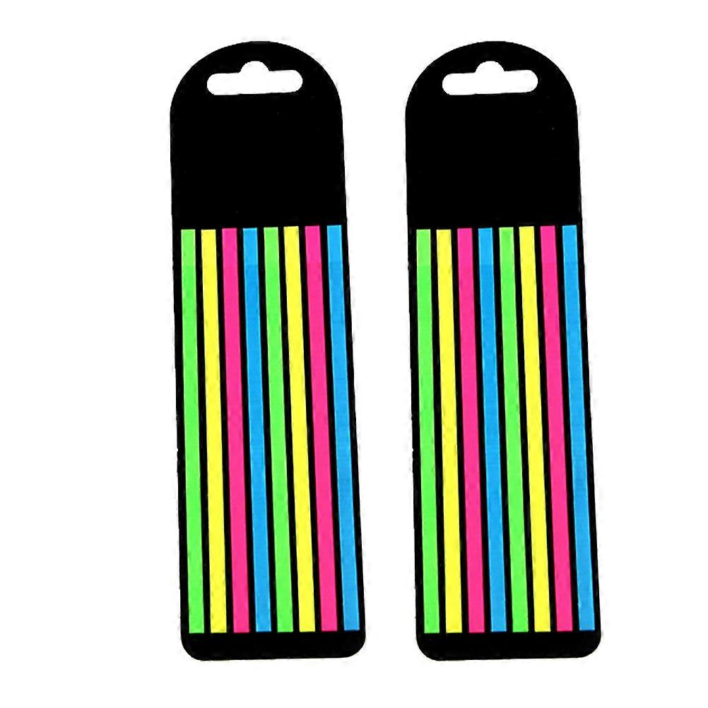 Page Marker for Note 2Pcs Pet Household Fluorescence Highlight Strips