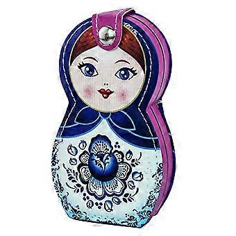 Manicure Set 6pcs Nail Care Kit with Nesting Russian Doll Case, Compact Travel Grooming Set for Women