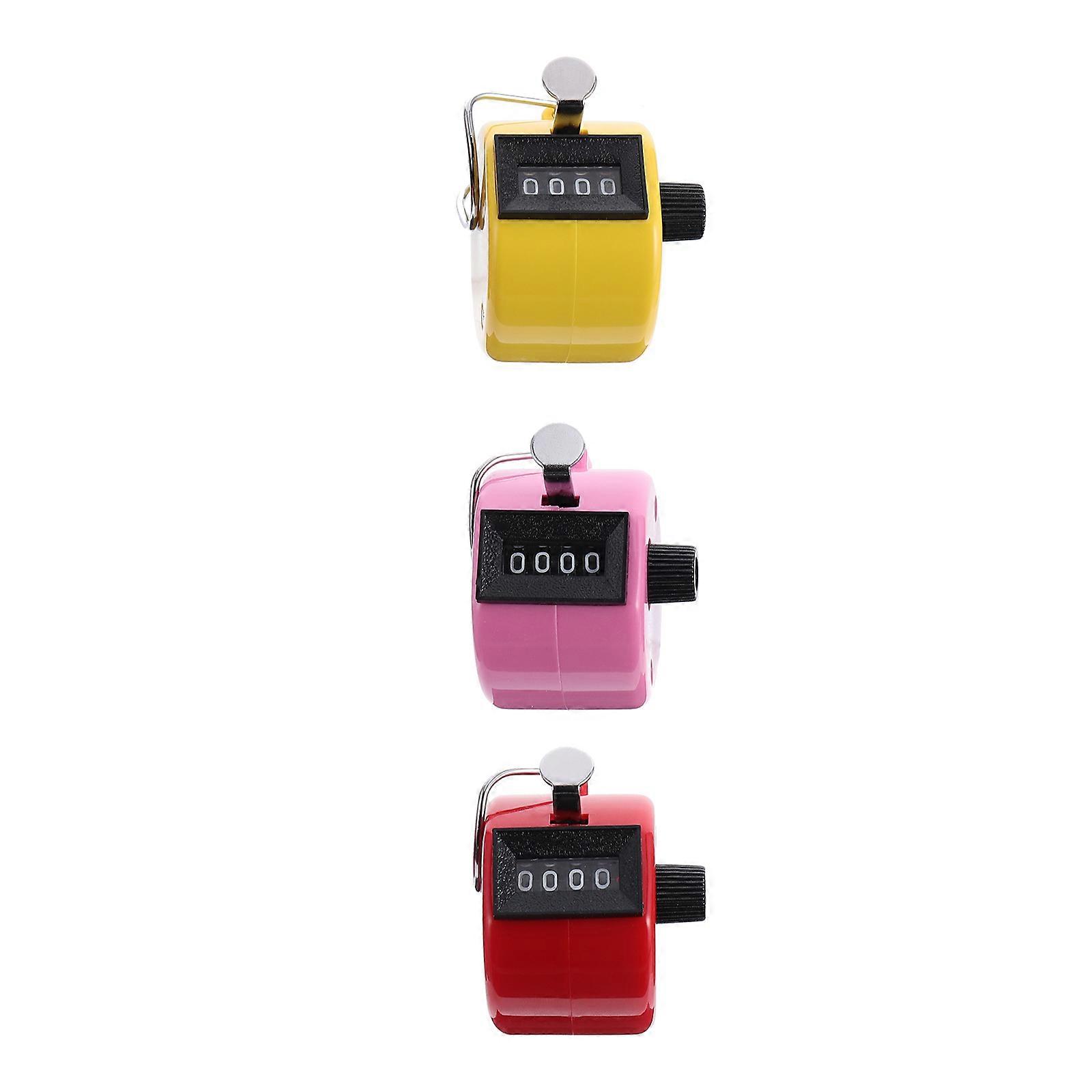 3 Pcs Practical Electronic Tally Counters Manual Digital Counter Random Color