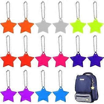 16 pcs safety reflective pendants, star-shaped safety reflective pendants, safety reflective pendants for children_ [XR]
