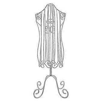 Pet Clothes Display Rack Mini Doll Dress Form Metal Wire Stand