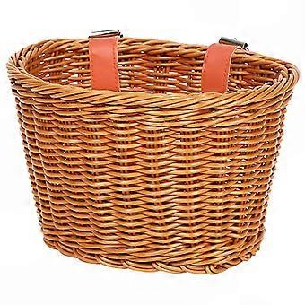 Child Bicycling - Waterproof Woven Handlebar Basket with Adjustable Straps for Easy Install