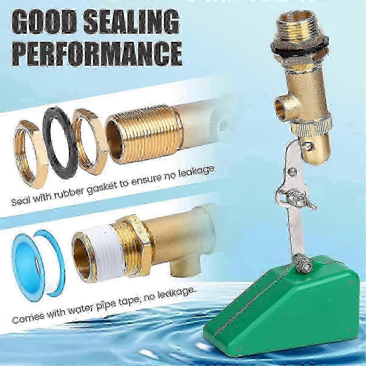 3/4Inch Float Valve,Brass Water Float Valve compatible with Water Tank