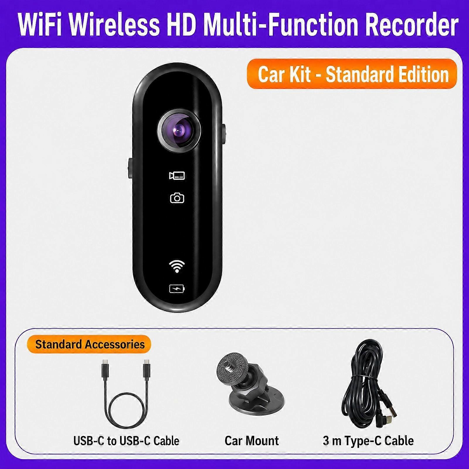 Mini Magnetic Action Camera Car Kit