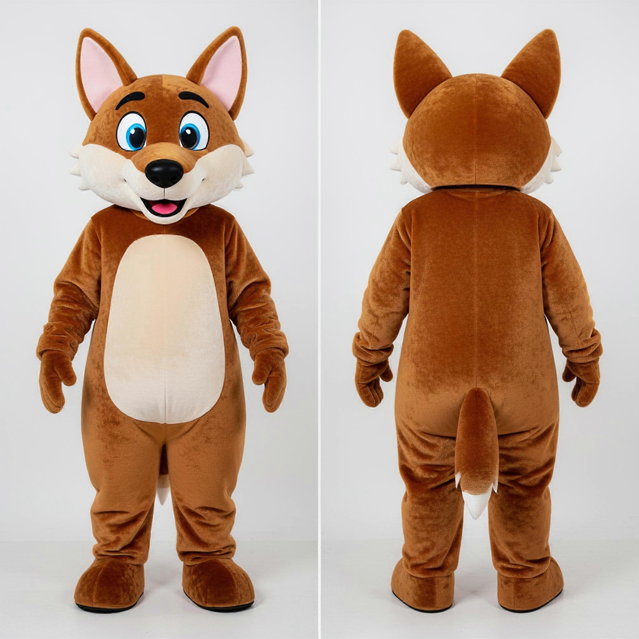 MASTICOT Rustic Brown Playful Dingo Mascot