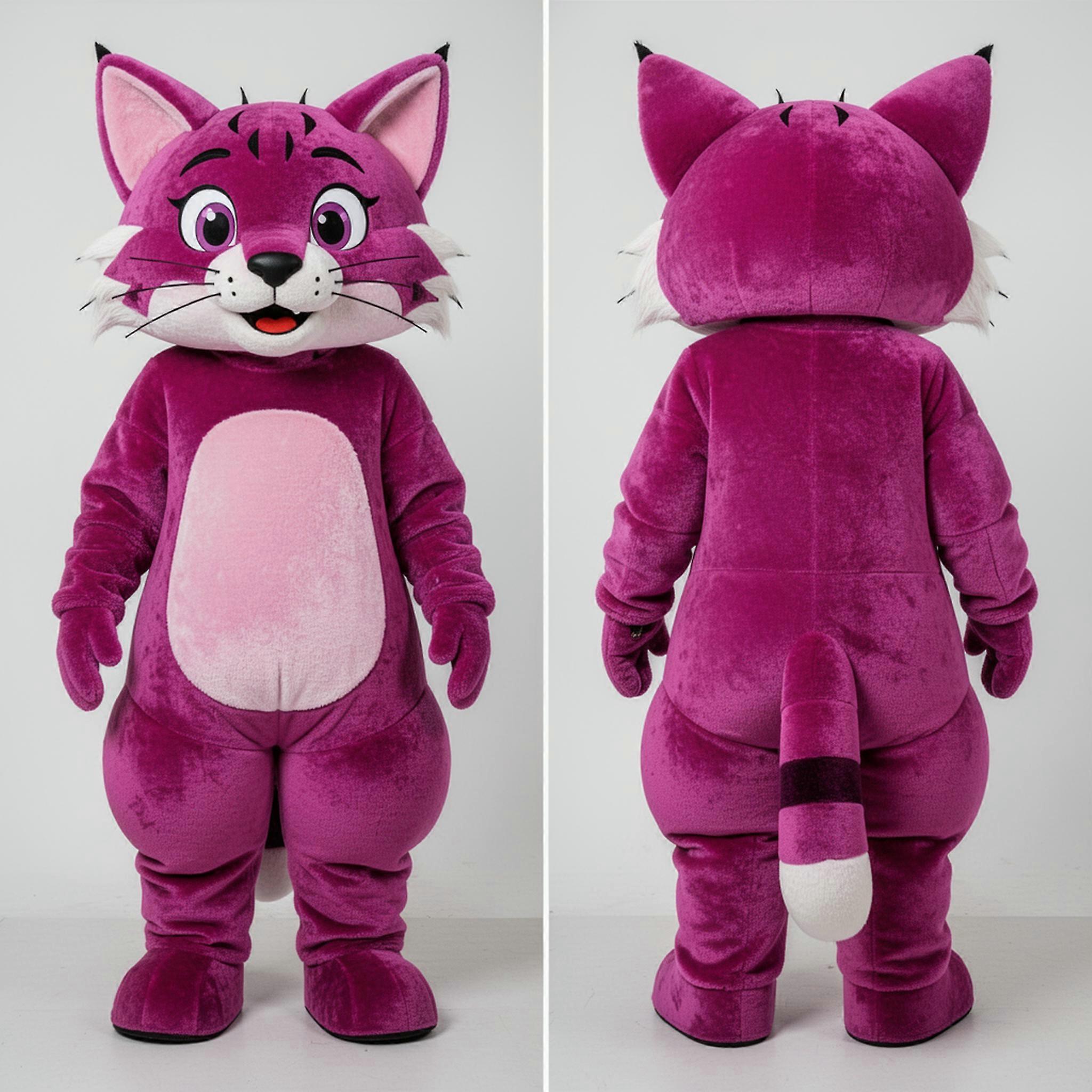 MASTICOT Magenta Cartoon Bobcat Mascot