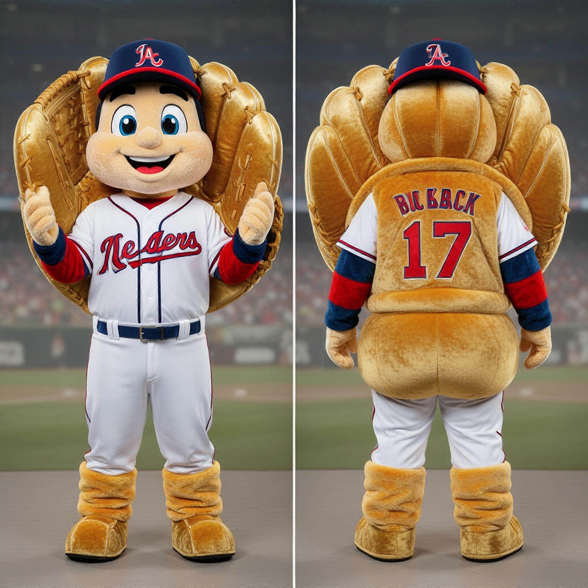 MASTICOT Golden Plush Baseball Glove Mascot