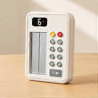 Electronic Elevator Activity Board Toy with Sound and Light Feedback, Digital Floor Display, and Controls for Ages 3 and Up  White