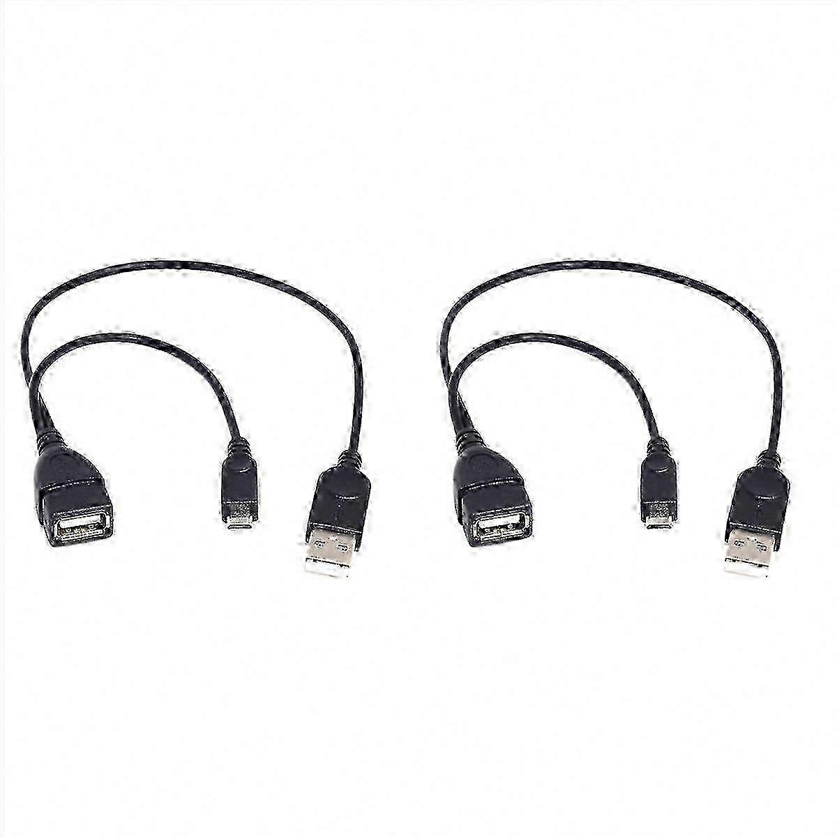 Angled Micro-USB OTG Adapter with Power Port