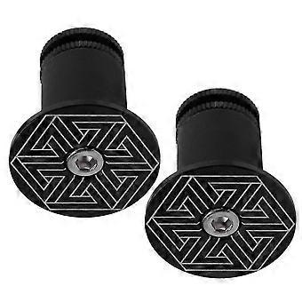 2Pcs Bike Handlebar End Plugs Aluminum Alloy Expanding Bar End Caps for 15-22.5mm Handlebars, Mountain and Road Bikes