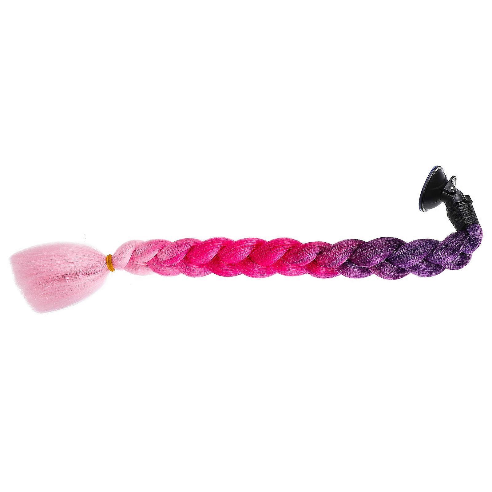Decoration Braid Wig for Motorcycle Ponytail 2Pcs Set