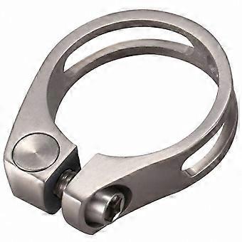 Braçadeira de espigão de selim de bicicleta de 31,8 mm para tubo de 27,2 mm, braçadeira de selim de liga leve, design oco para ajuste seguro