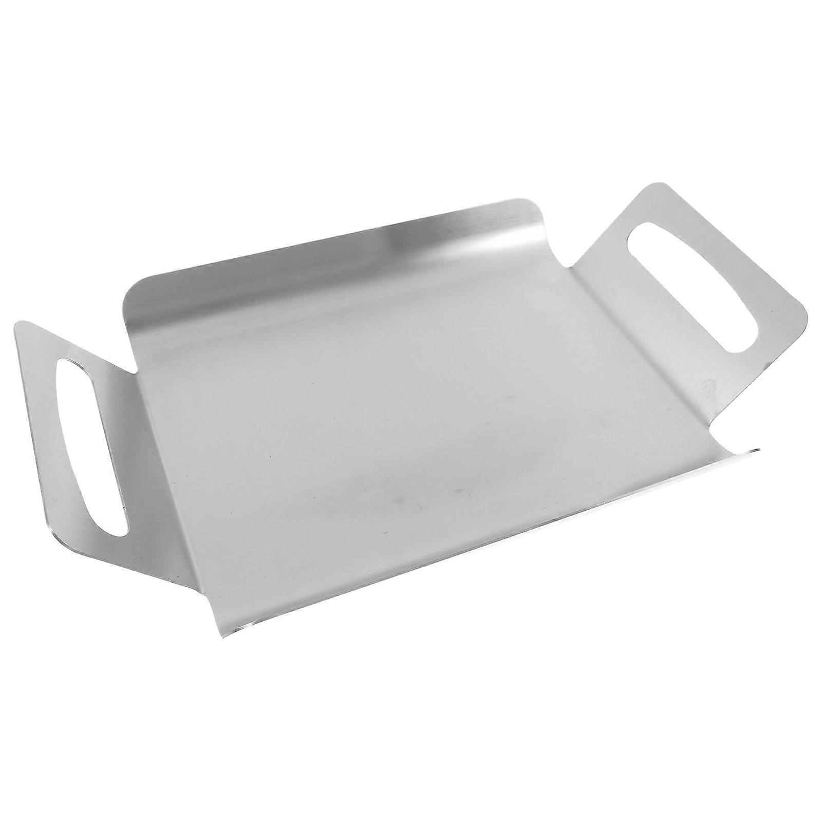 Rectangular Stainless Steel Serving Tray for Party 3Pcs with Handles