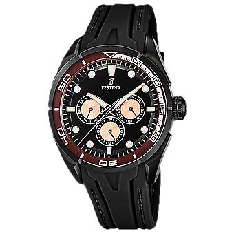 Feast Quartz Analog Man Watch with F16610/C Rubber Bracelet