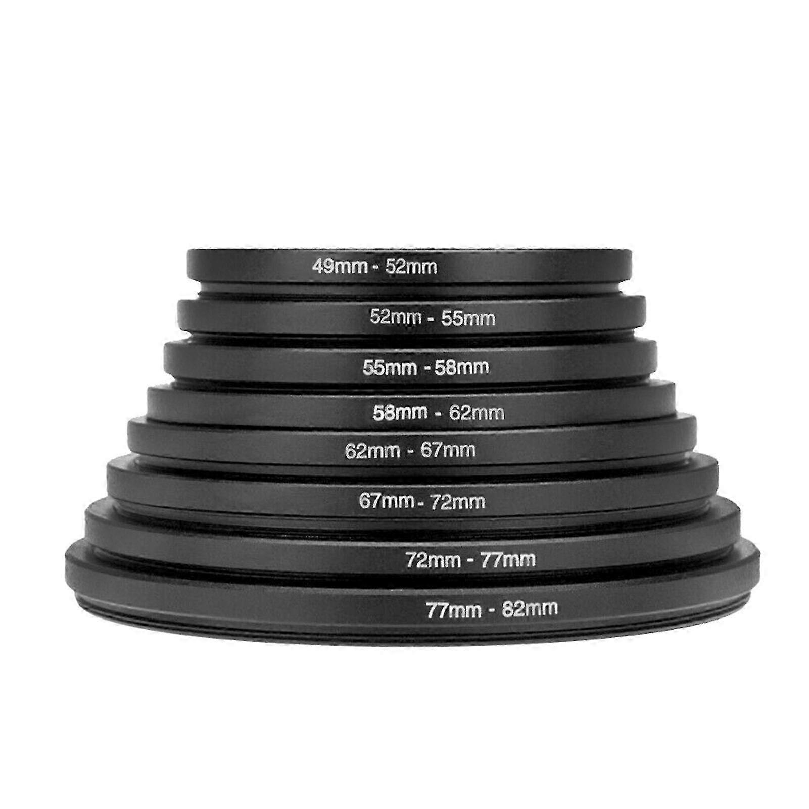 Aluminium Step Up Rings Set 8pcs