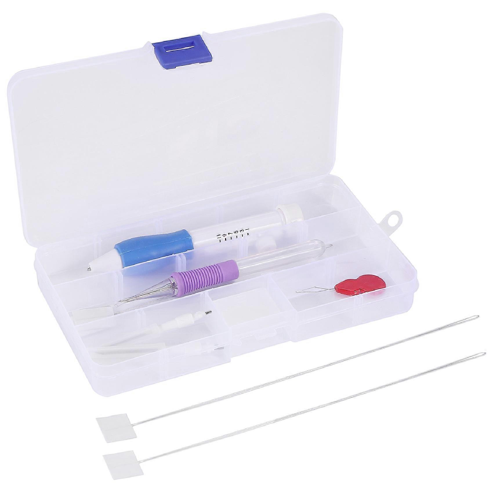 Embroidery Stitching Punch Needle Set with Plastic Storage Case
