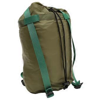 Green Compression Sack for Sleeping Bags and Quilts, Lightweight Durable Stuff Bag for Camping Hiking