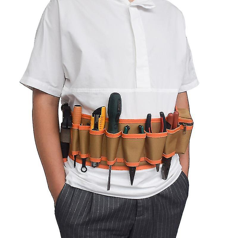 Mimigo 9 Pocket Adjustable Tool Bag - Heavy Duty Tool Belttool Waist Pouch With Three Layer Waterproof Fabric For Handymanoxford Waist Bag For Garden