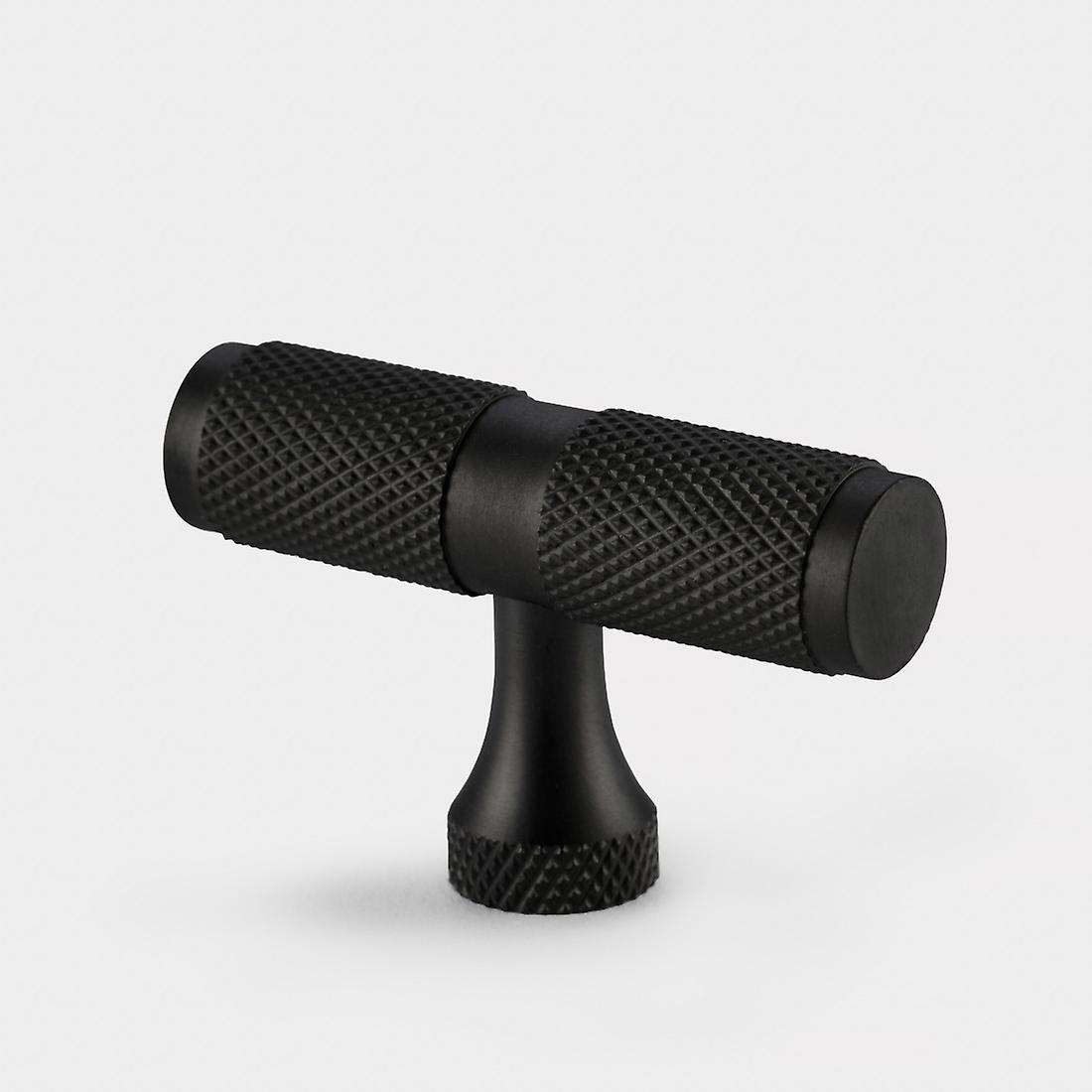 Brass Knurled T Bars in Black