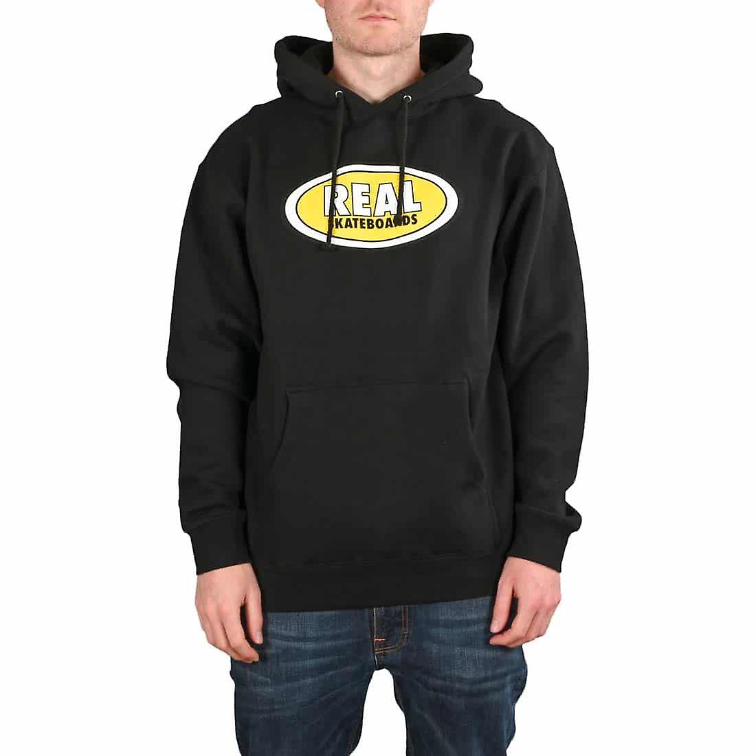 Sweat à capuche Real Oval Pullover - Noir / Jaune