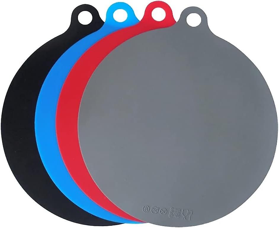 4 Pieces 22 Cm Soft Non-Stick Round Mat - Wave Fryer Mat Heavy Duty Silicone Baking Mat Heat Insulated Induction Cooker Mat