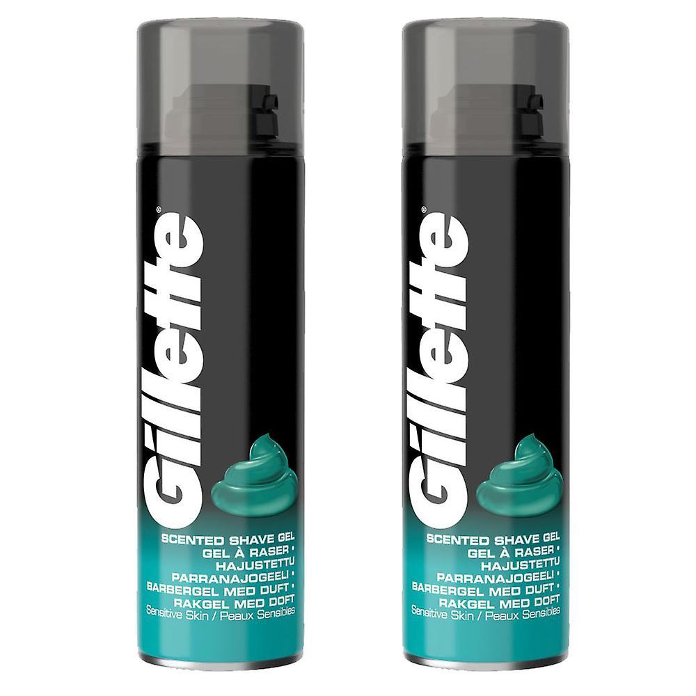 Gillette Herren Rasiergel für empfindliche Haut (2er Packung)