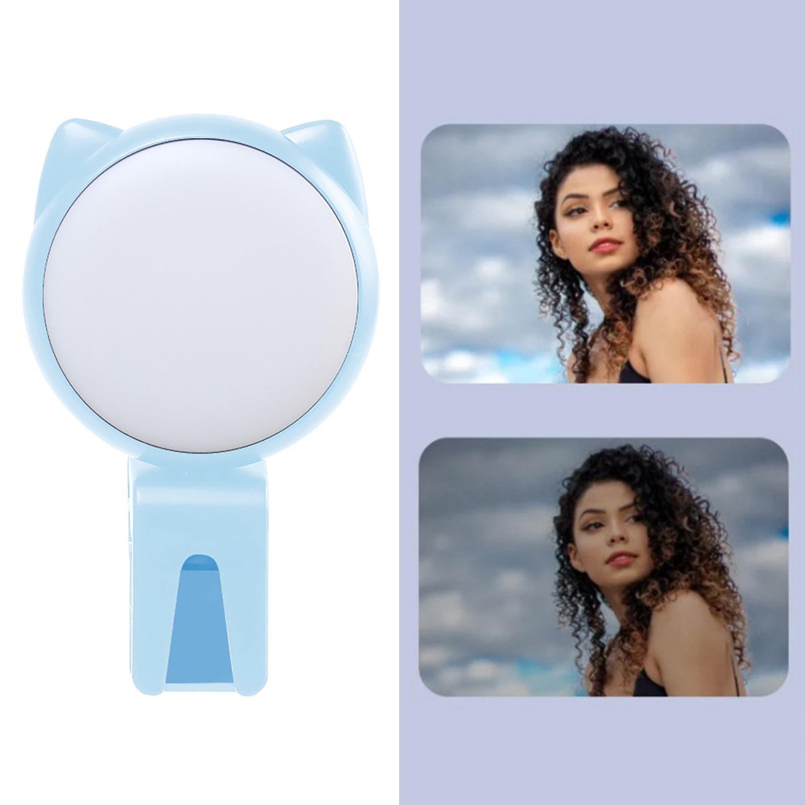 9-Level Adjustable Brightness Selfie Rings Lamp Circle Light Blue