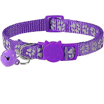 Anti-Strangulation Cat Collar, Adjustable Reflective Collar, Suitable for Cats, Kittens and Puppies with Safety Bells and Buckles, 19-32cm