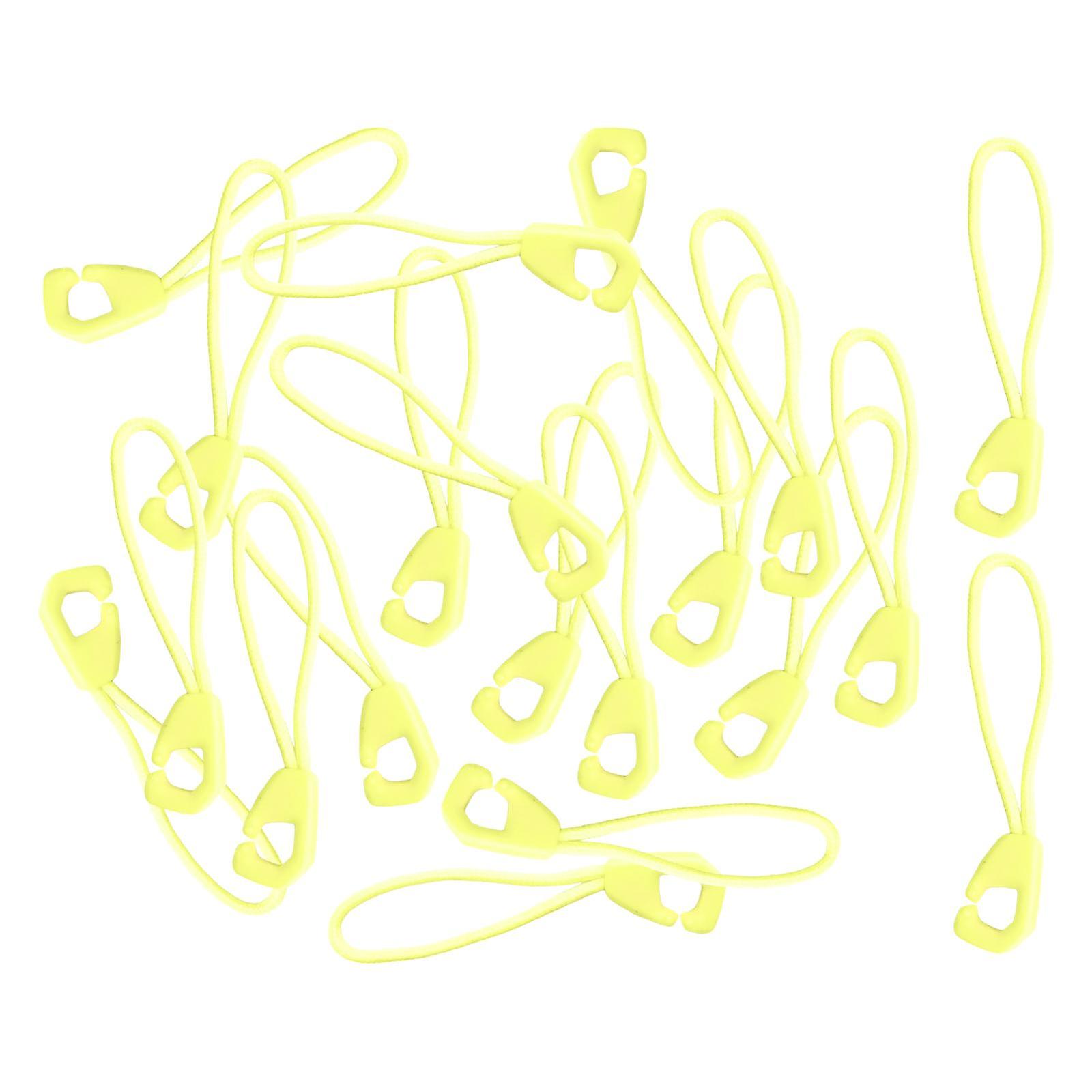 50Pcs Zip Pullers Zipper Pull Cord Fastener Replacement Fluorescent Yellow