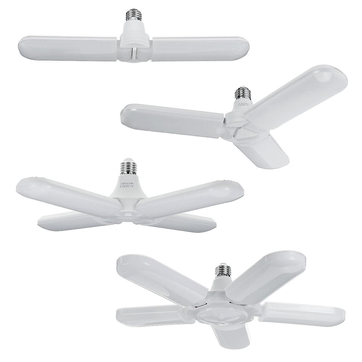 Foldable E27 Led Garage Light With 2/3/4/5+1 Blades, Deformable Indoor Ceiling Lamp, Ac85-265v