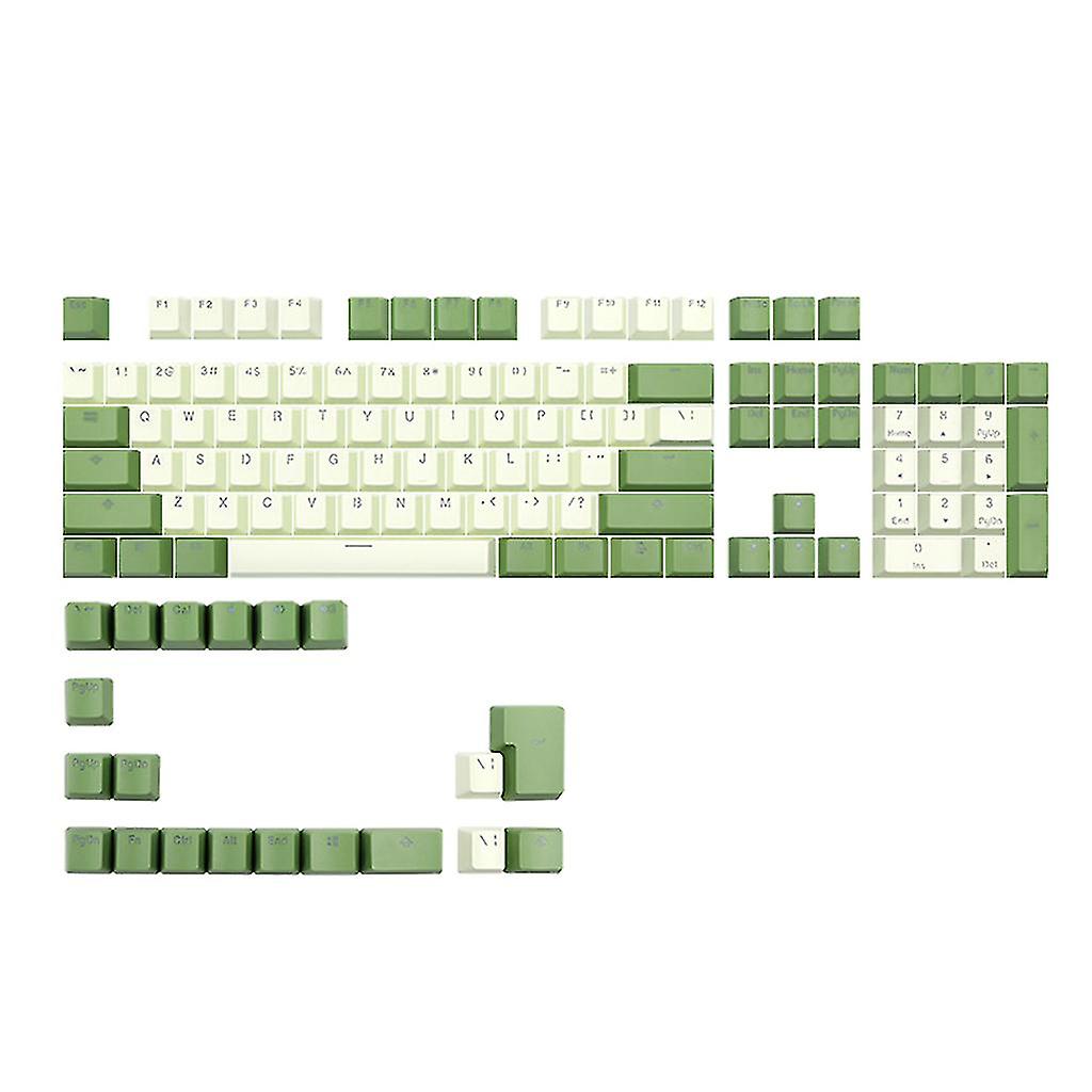Pbt Matcha Keycaps 124 Keys Oem Height Two-color Backlit Double Shot Keycap Set