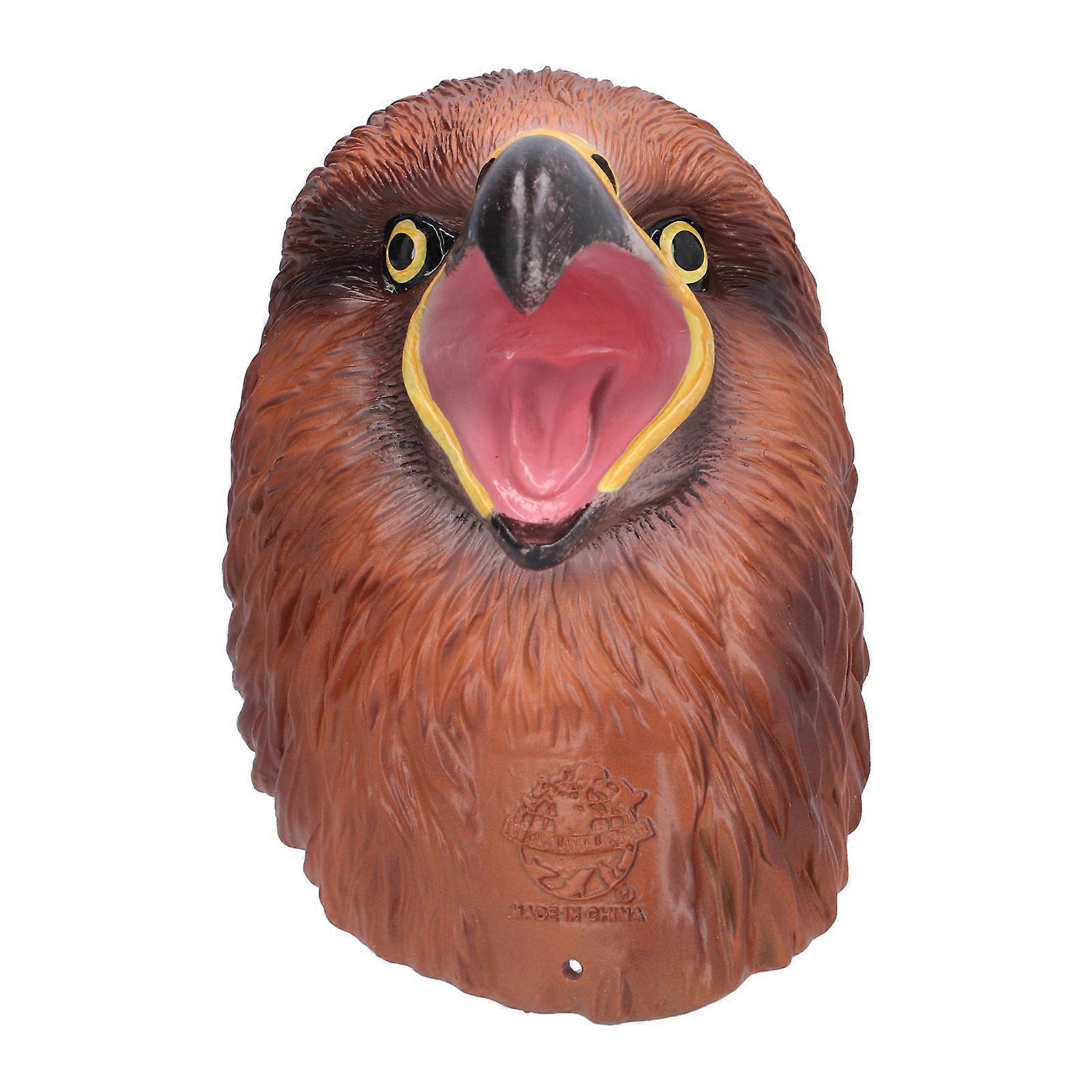 Bald Eagle Hand Puppet Realistic Bird Head with Movable Open Mouth Interactive Toy for Kids and Adults