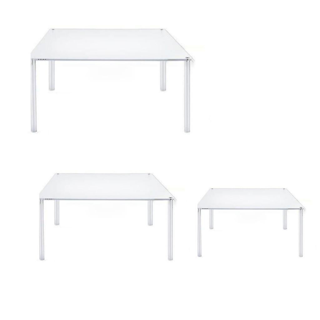 3x / sæt akryl kageholder rund display stativer til desserter 3-bens display stigerør klare akryl smykker display risers