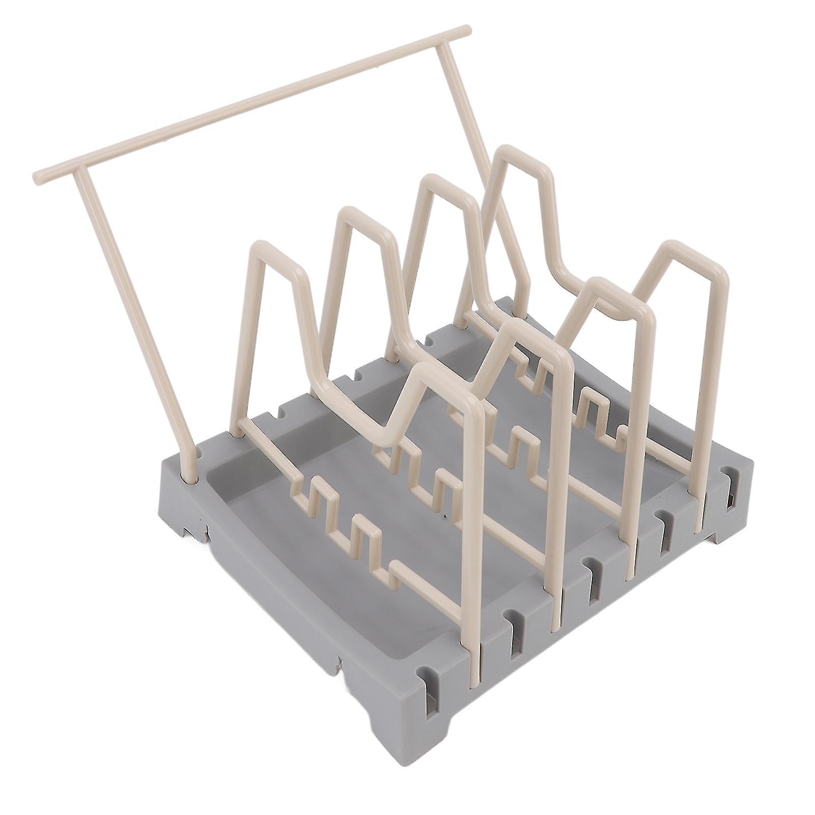 Pot lid rack, durable PP, space-saving, stable, non-slip base, versatile, cutting board storage rack, type B